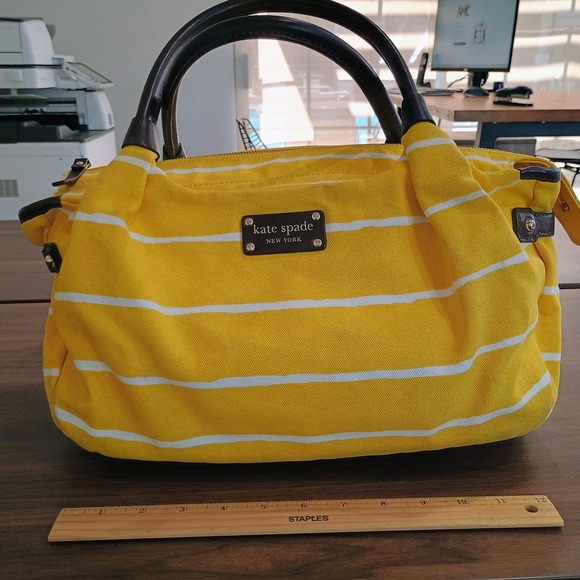 Kate Spade Yellow Striped Women's Bag - Picture 1 of 10